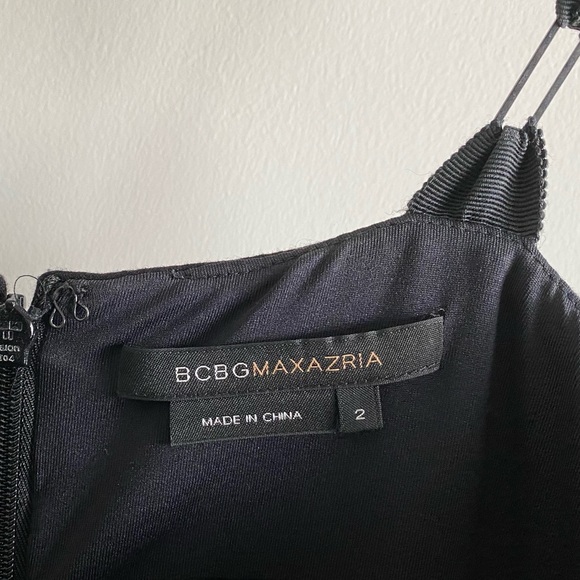 BCBG MAXAZRIA Blue & Black Lace Tank Dress - Picture 4 of 6